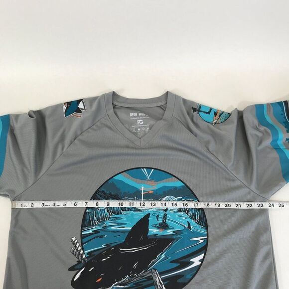 San Jose Sharks Open Water Promo Jersey Men's Medium Jeff McMillan Hockey NHL - Picture 8 of 11